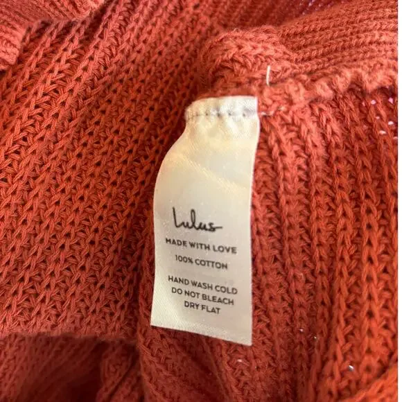 Lulu's Knit Cropped Twist Back Tank Top Size Medium Summer Crop Festival - Picture 4 of 6